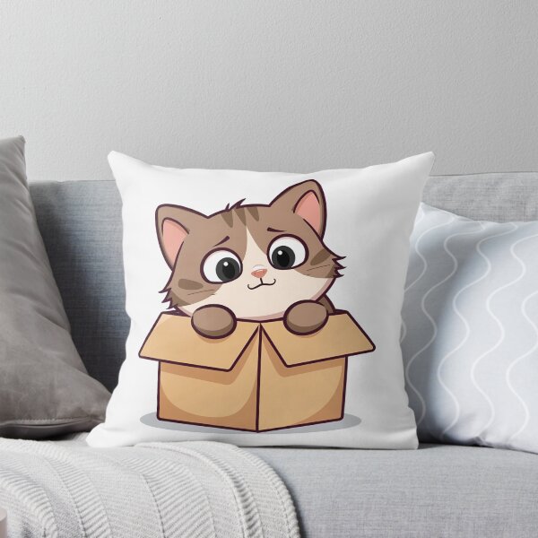 Aperçu de l'œuvre Chat mignon dans une boîte (dessin animé) – Design mignon créée et vendue par HeavyFeatherz.