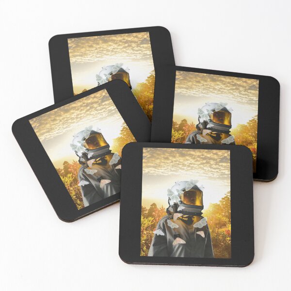 Item preview, Astronaut Surrounded By Moths Apocalyptic design with Sunset designed and sold by mooncakekaro.