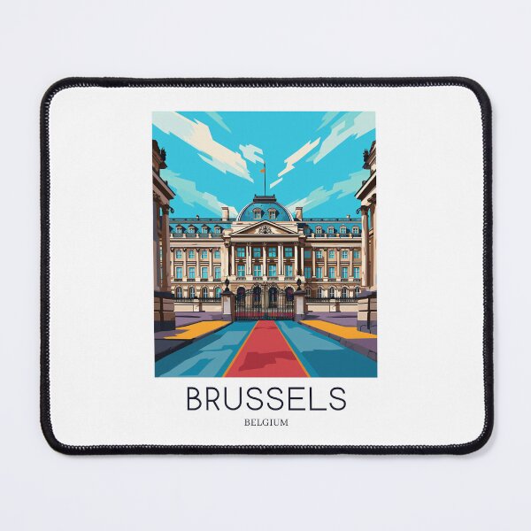 Item preview, A Pop Art Travel Print of Brussels - Belgium designed and sold by StudioRedKoala.