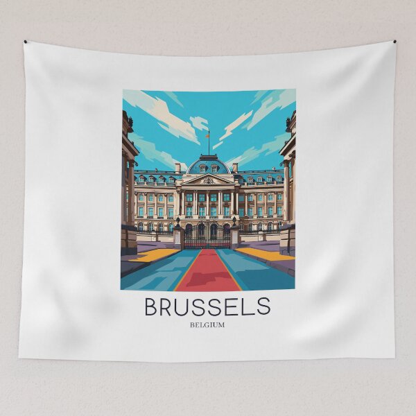 Item preview, A Pop Art Travel Print of Brussels - Belgium designed and sold by StudioRedKoala.