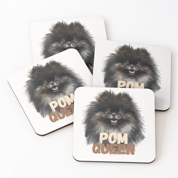 Item preview, Black Pomeranian Pom Queen designed and sold by MoonMonkeyNbear.