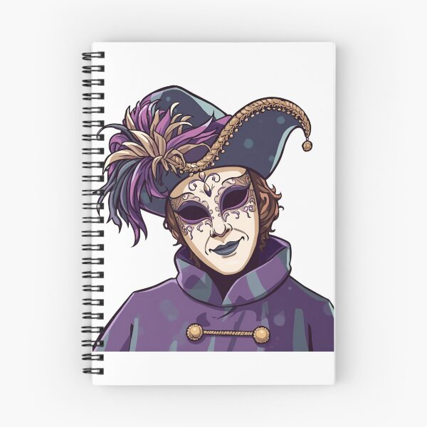 Item preview, Medieval Court Jester Character Purple Mask Art designed and sold by atirutbeam.