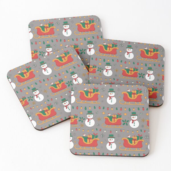 Item preview, Snowmen, Lights and Sleighs full with presents: Embrace the spirit of Christmas with this delightful Christmas Pattern designed and sold by Grang Art Artistic Designs.