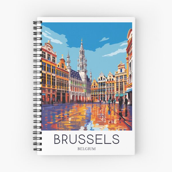 Item preview, A Pop Art Travel Print of Brussels - Belgium designed and sold by StudioRedKoala.