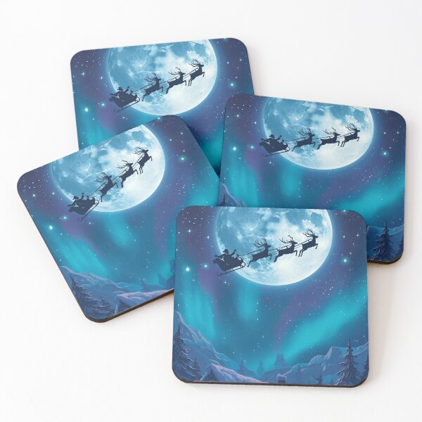 Item preview, Santa Over the Winter Moon designed and sold by ChicTrendz.