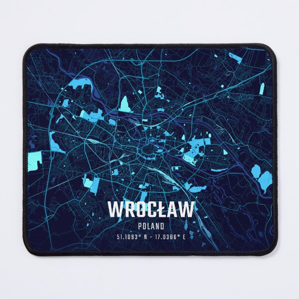 Item preview, Wrocław Midnight City Map designed and sold by HomeLivingCo.