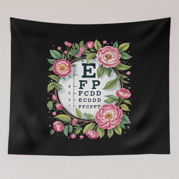 Item preview, Floral Eye Chart Optometry Sight Squad Eye Dr Optician Staff  designed and sold by RuthGAArt.
