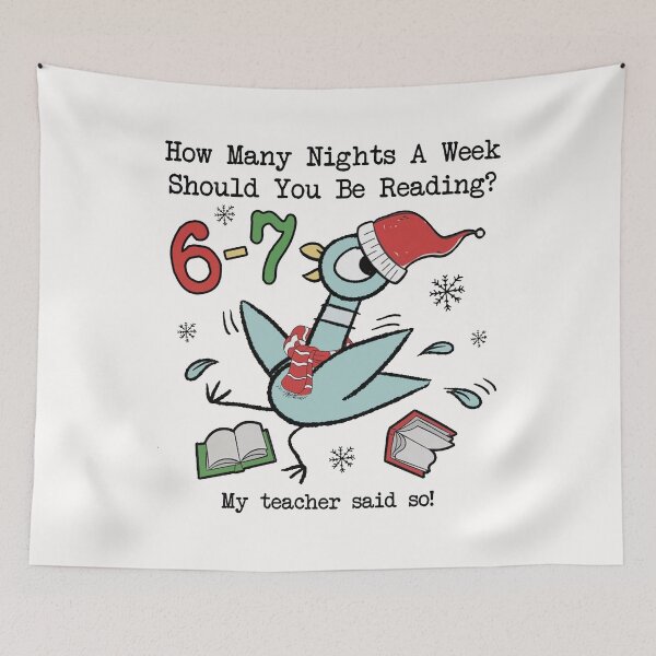 Item preview, How Many Nights A Week Should You Be Reading 6-7 Funny Teacher Pigeon Elephant Piggie Kids Book Reading 67 designed and sold by Shop-Cardinalch.