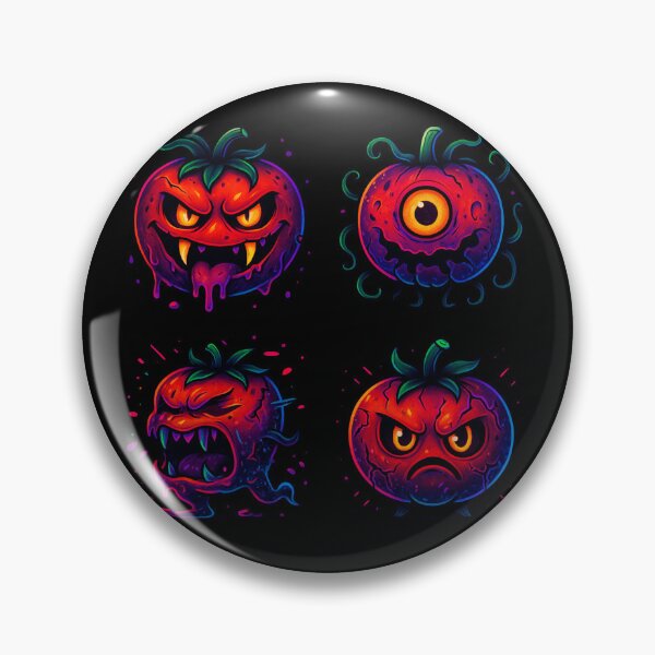 Item preview, Creepy Core Killer Tomatoes 80s Retro Monster Pattern designed and sold by SpokeBender.