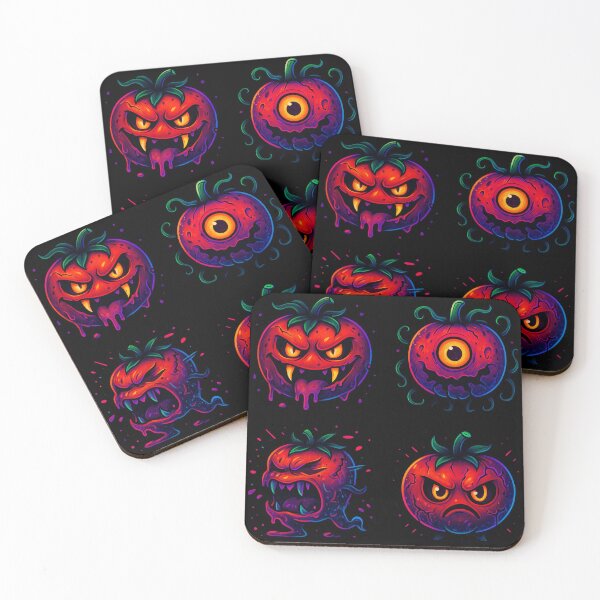 Item preview, Creepy Core Killer Tomatoes 80s Retro Monster Pattern designed and sold by Spank My Yeti.