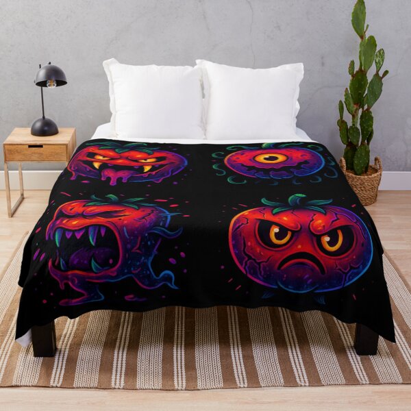 Item preview, Creepy Core Killer Tomatoes 80s Retro Monster Pattern designed and sold by SpokeBender.