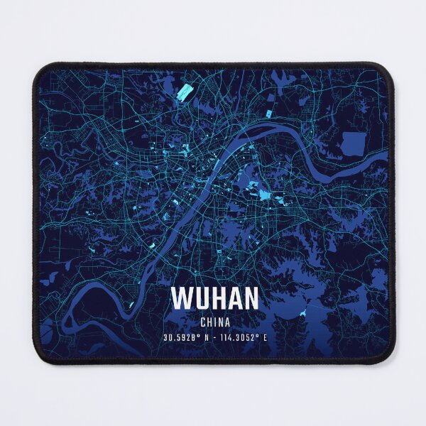 Item preview, Wuhan Midnight City Map designed and sold by HomeLivingCo.