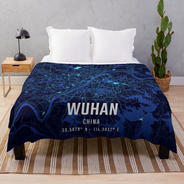 Item preview, Wuhan Midnight City Map designed and sold by HomeLivingCo.