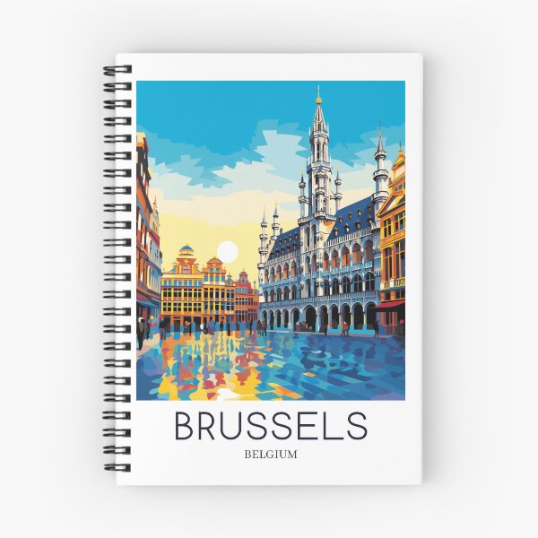 Item preview, A Pop Art Travel Print of Brussels - Belgium designed and sold by StudioRedKoala.