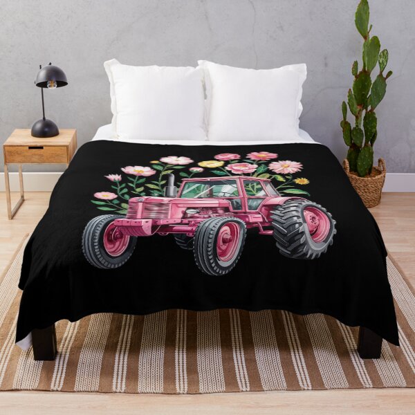 Item preview, Floral Flower Pink Tractor Country Farm Girl  designed and sold by RuthGAArt.