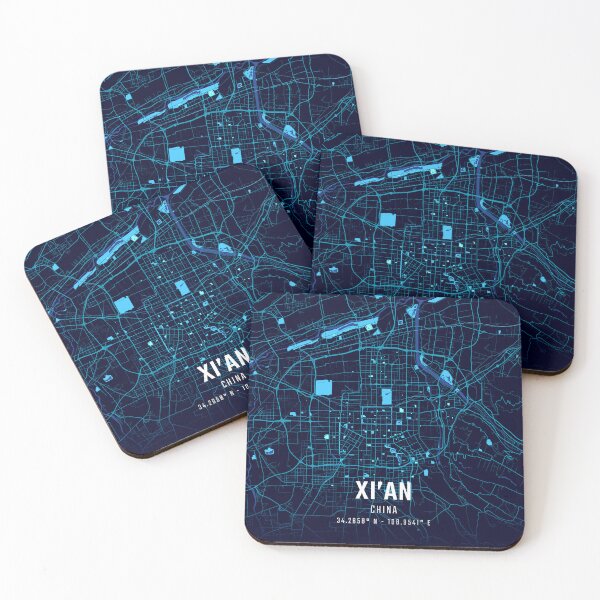 Item preview, Xi’an Midnight City Map designed and sold by HomeLivingCo.