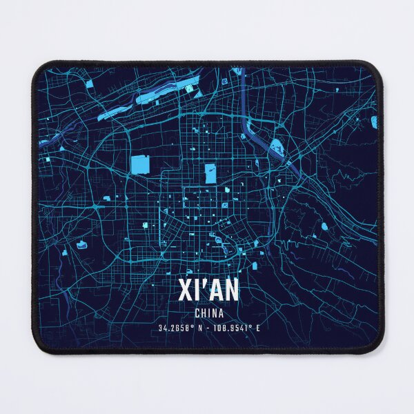 Item preview, Xi’an Midnight City Map designed and sold by HomeLivingCo.