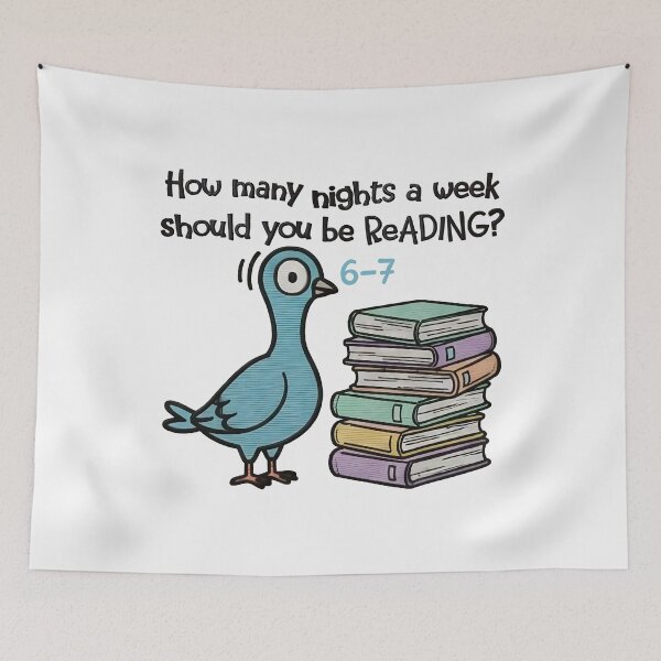Item preview, How Many Nights A Week Should You Be Reading 6-7 Funny Teacher Pigeon Elephant Piggie Kids Book Reading 67 designed and sold by Shop-Cardinalch.