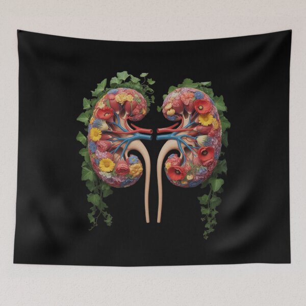 Item preview, Floral Kidneys Anatomy Medical Art Flower Kidney Surgery  designed and sold by RuthGAArt.