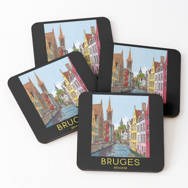 Item preview, A Pop Art Travel Print of Bruges - Belgium  designed and sold by StudioRedKoala.