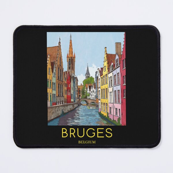 Item preview, A Pop Art Travel Print of Bruges - Belgium designed and sold by StudioRedKoala.