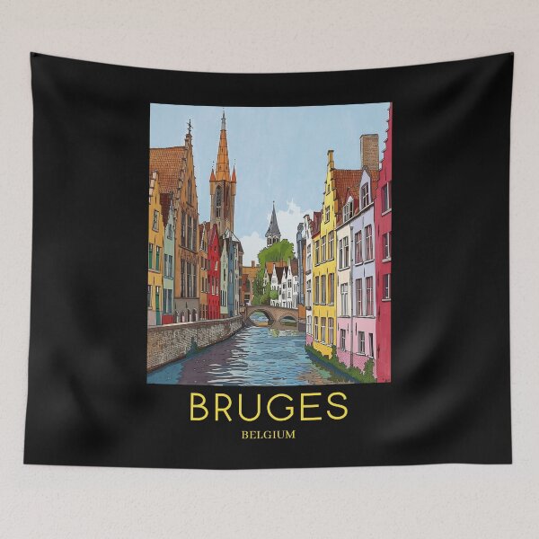 Item preview, A Pop Art Travel Print of Bruges - Belgium  designed and sold by StudioRedKoala.