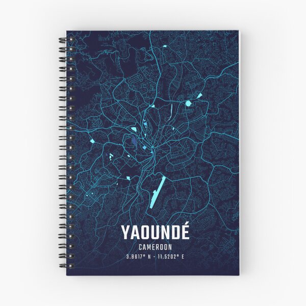 Item preview, Yaoundé Midnight City Map designed and sold by HomeLivingCo.
