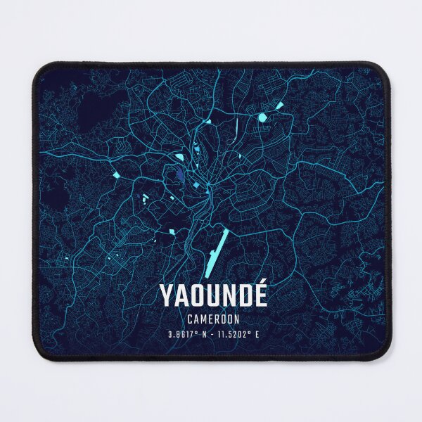 Item preview, Yaoundé Midnight City Map designed and sold by HomeLivingCo.