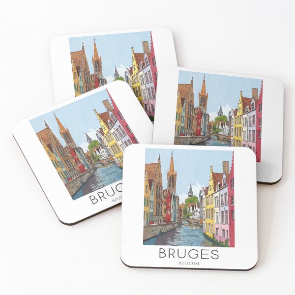 Item preview, A Pop Art Travel Print of Bruges - Belgium  designed and sold by StudioRedKoala.