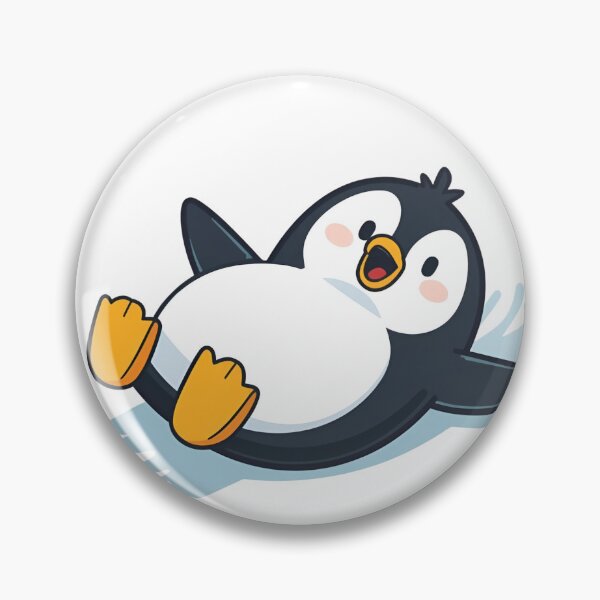 Item preview, Cute Sliding Penguin – Cute And Funny Design designed and sold by HeavyFeatherz.