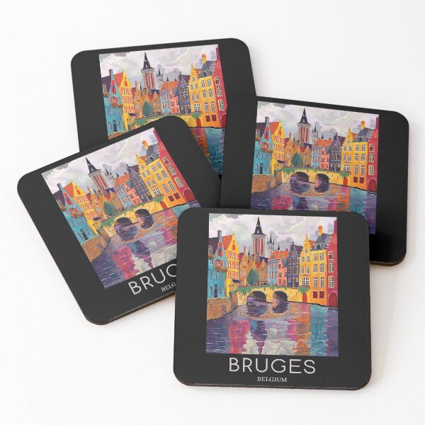Item preview, A Pop Art Travel Print of Bruges - Belgium  designed and sold by StudioRedKoala.
