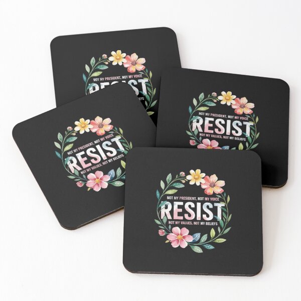 Item preview, Floral Resist Not My President Anti-Trump  designed and sold by RuthGAArt.