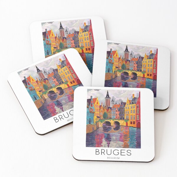 Item preview, A Pop Art Travel Print of Bruges - Belgium  designed and sold by StudioRedKoala.