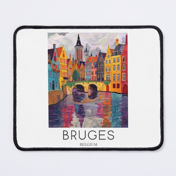 Item preview, A Pop Art Travel Print of Bruges - Belgium designed and sold by StudioRedKoala.
