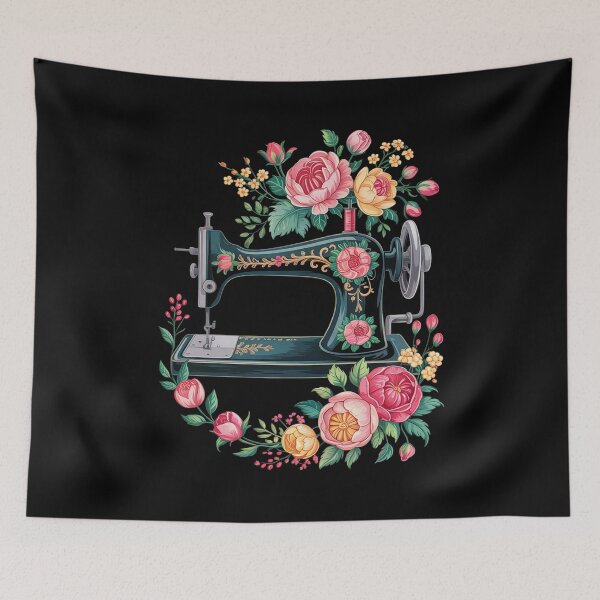 Item preview, Floral Sewing Machine - Flower Seamstress Sewing Machine  designed and sold by RuthGAArt.