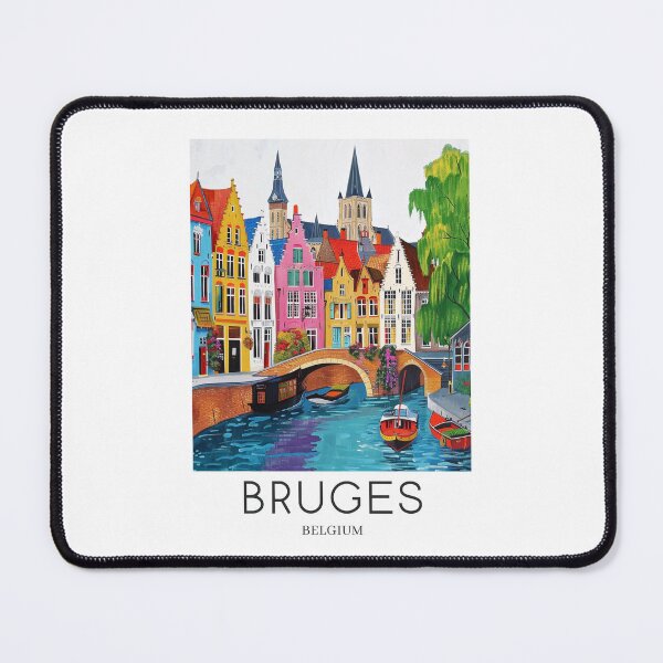 Item preview, A Pop Art Travel Print of Bruges - Belgium designed and sold by StudioRedKoala.