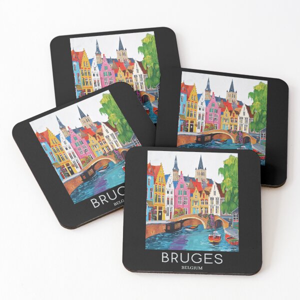 Item preview, A Pop Art Travel Print of Bruges - Belgium  designed and sold by StudioRedKoala.