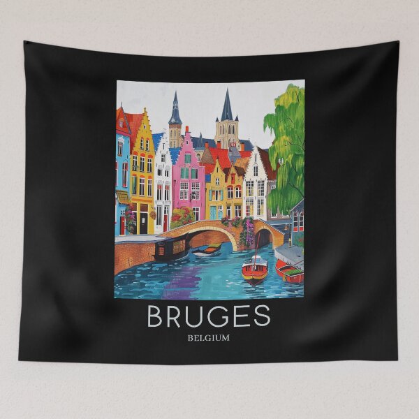 Item preview, A Pop Art Travel Print of Bruges - Belgium  designed and sold by StudioRedKoala.