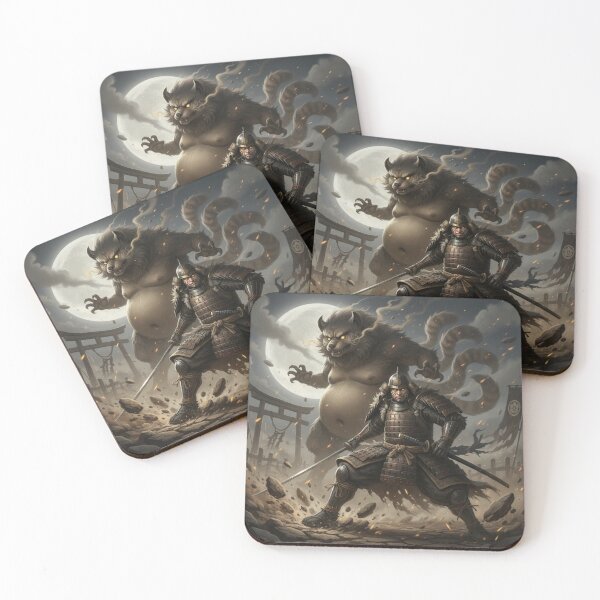 Item preview, Tokugawa Ieyasu and the Nine-Tailed Tanuki: Guardian of the Sengoku Era – Japanese Warlord Art designed and sold by Mori-no-Akari.