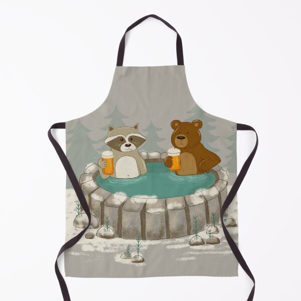 Item preview, Forest Animals having a beer in a jacuzzi in the woods designed and sold by pholiumsigma_design.