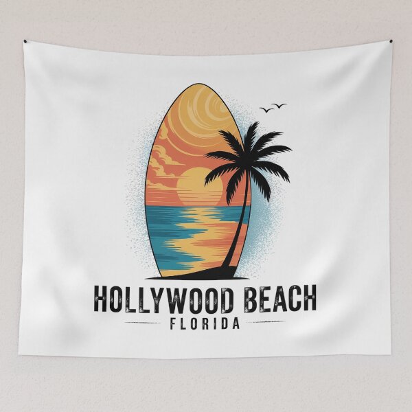 Item preview, Hollywood Beach Florida Surfboard Waves Beach designed and sold by MaryoKing.