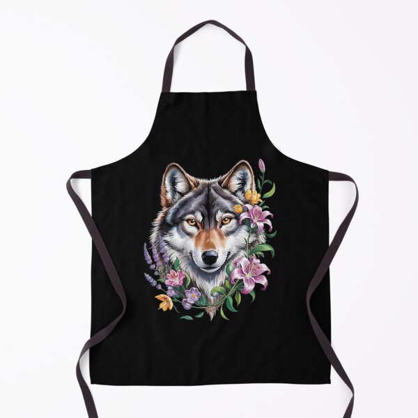 Item preview, Floral Wolf Aesthetic Flowers Wolf Face for Wolves Lover designed and sold by RuthGAArt.
