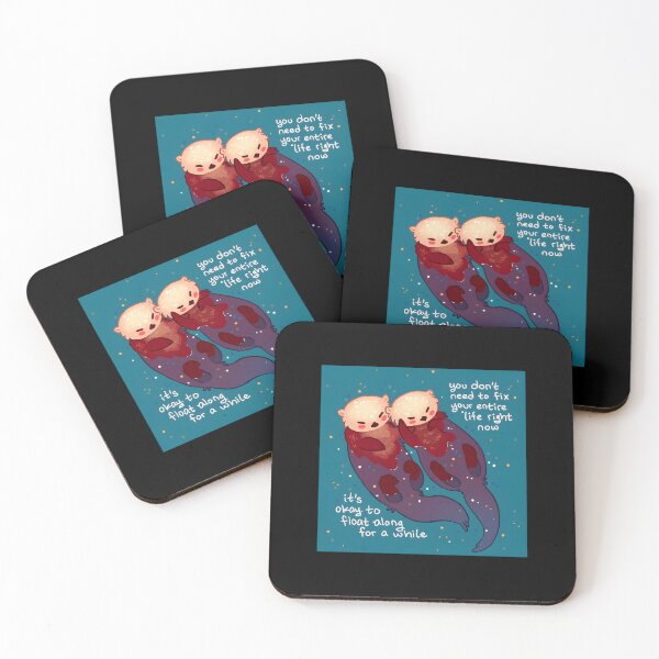 Item preview, It’s Okay To Float Along For A While Otters designed and sold by kcmassiahren.