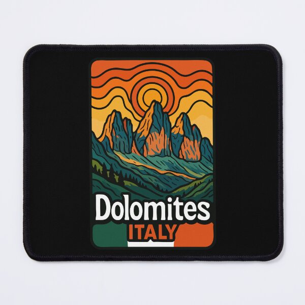 Item preview, Dolomites Mountain Italy Europe Retro Travel designed and sold by TomFrontierArt.
