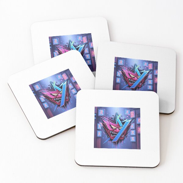 Item preview, Red Oni X – Cyberpunk Demon Graffiti designed and sold by levpint.