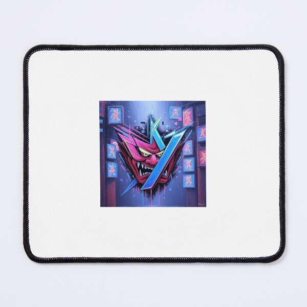 Item preview, Red Oni X – Cyberpunk Demon Graffiti designed and sold by levpint.