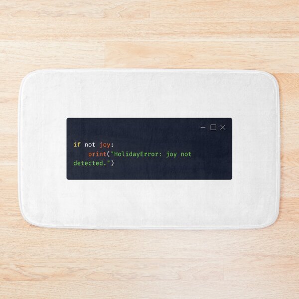 Item preview, Funny Python Christmas Code – “HolidayError: joy not detected.” designed and sold by Tattee.