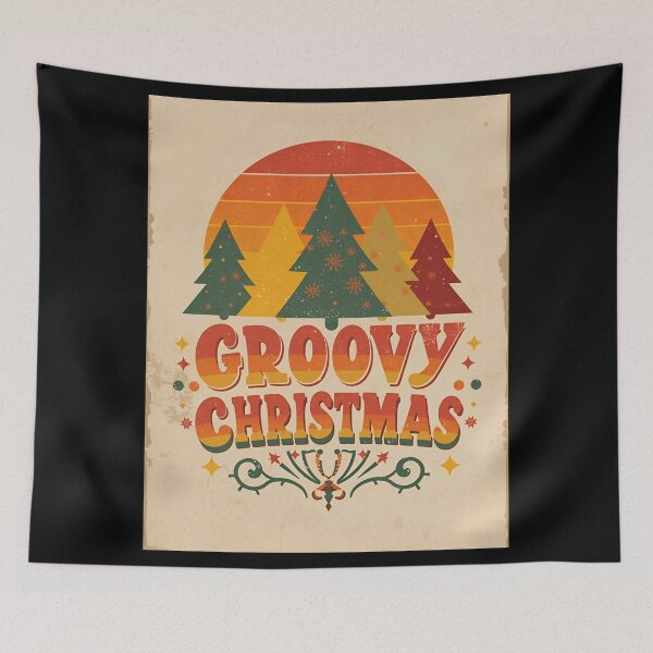 Item preview, Funky 1970s Holiday Artwork designed and sold by ChicTrendz.