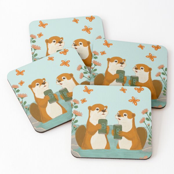 Item preview, Beavers having a beer in the river designed and sold by pholiumsigma_design.