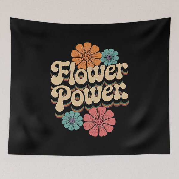 Item preview, Flower Power 60s 70s Hippie Groovy Positive Vibes  designed and sold by RuthGAArt.